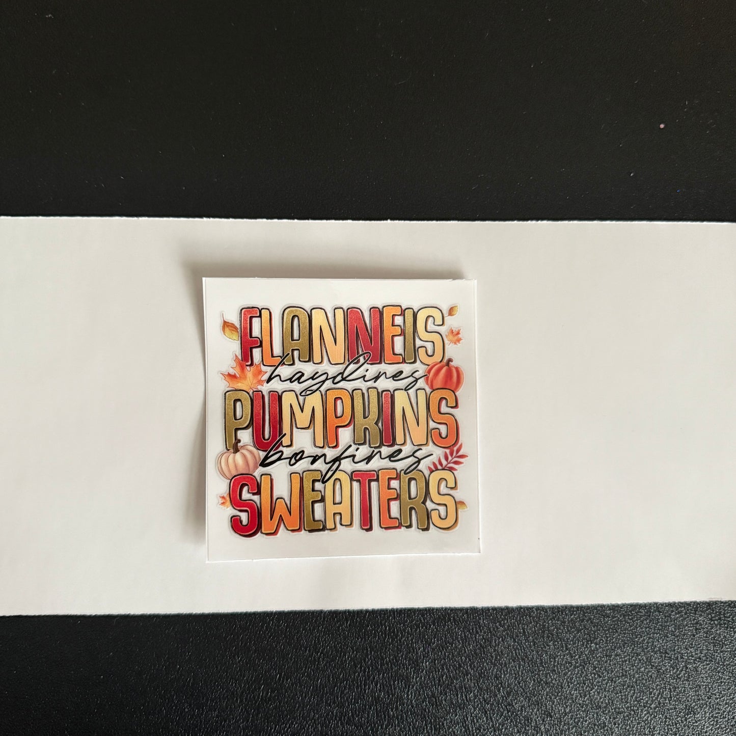 Fall themed decal