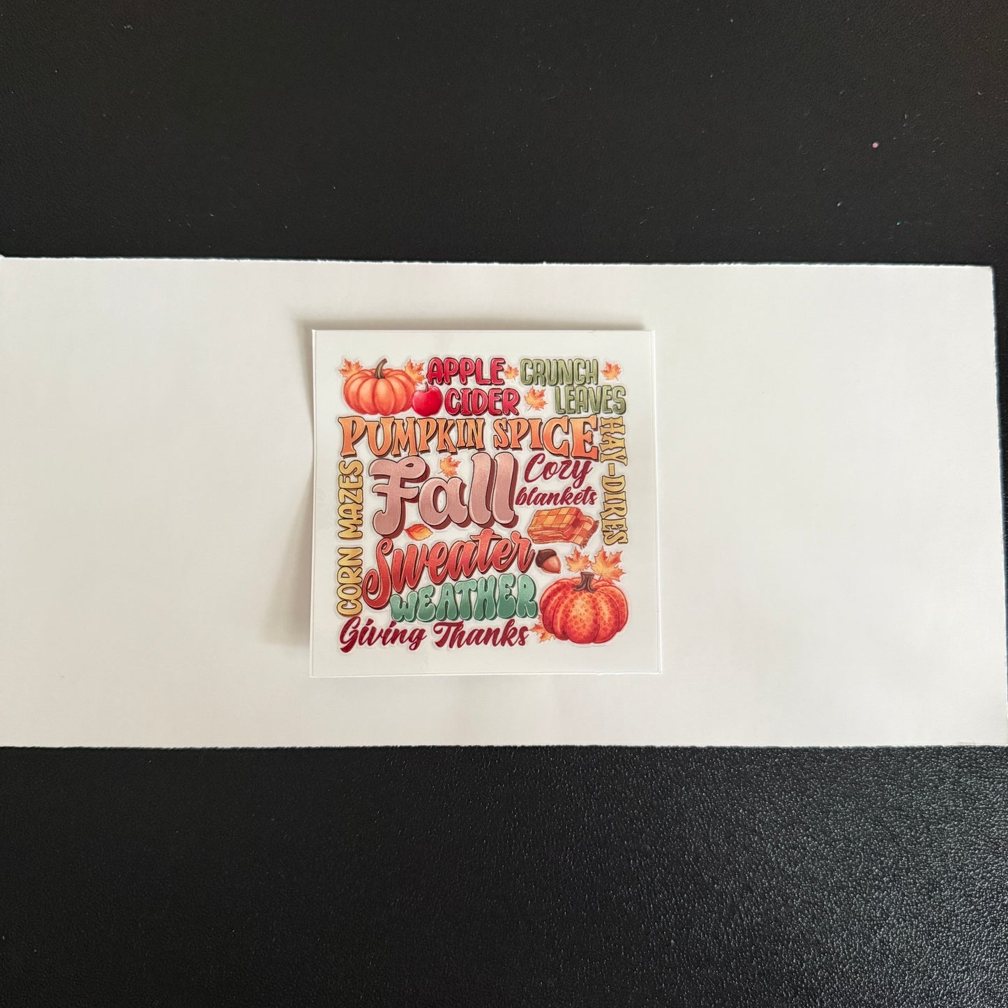 Fall themed decal