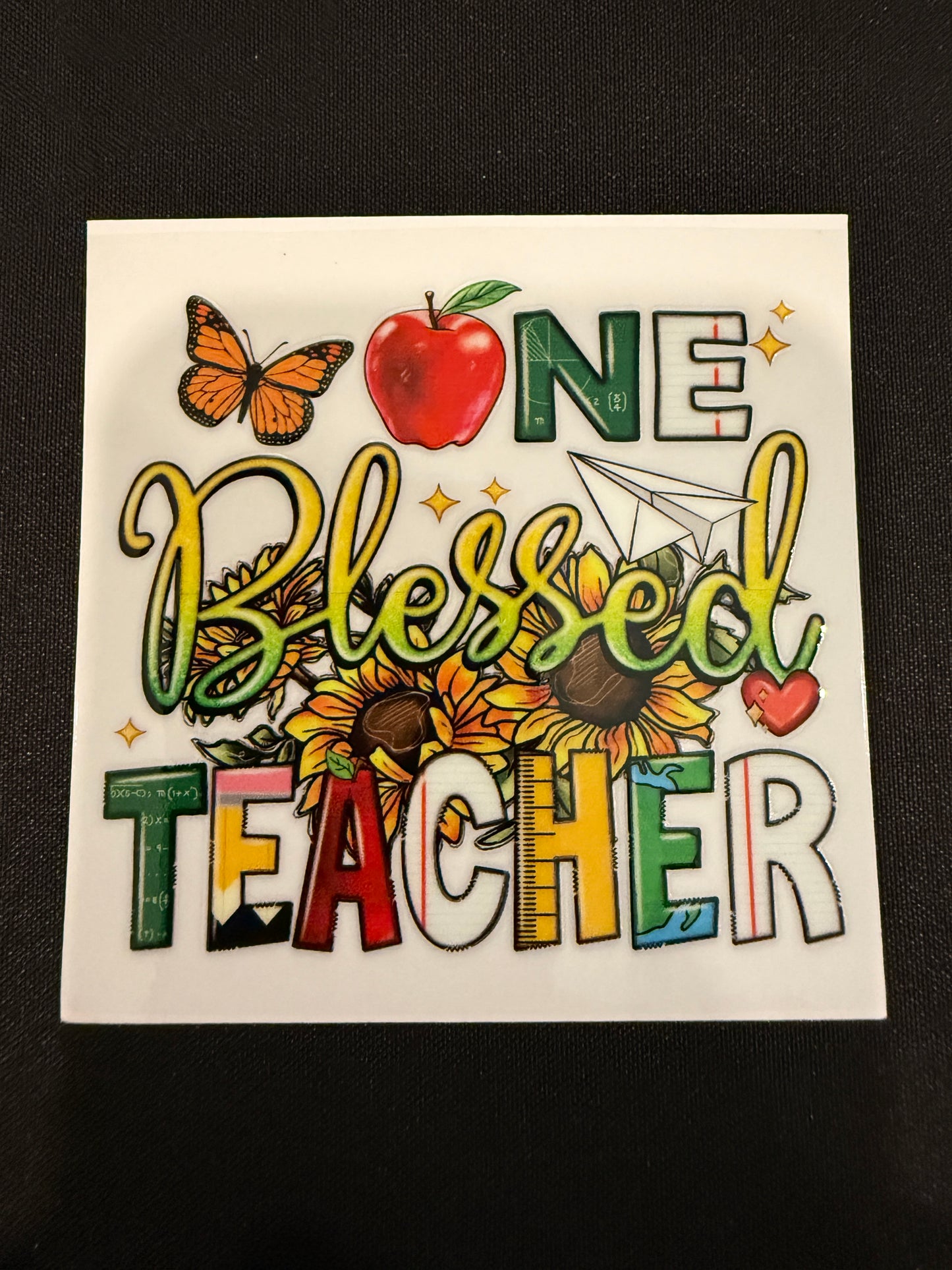 “One Blessed Teacher” Decal