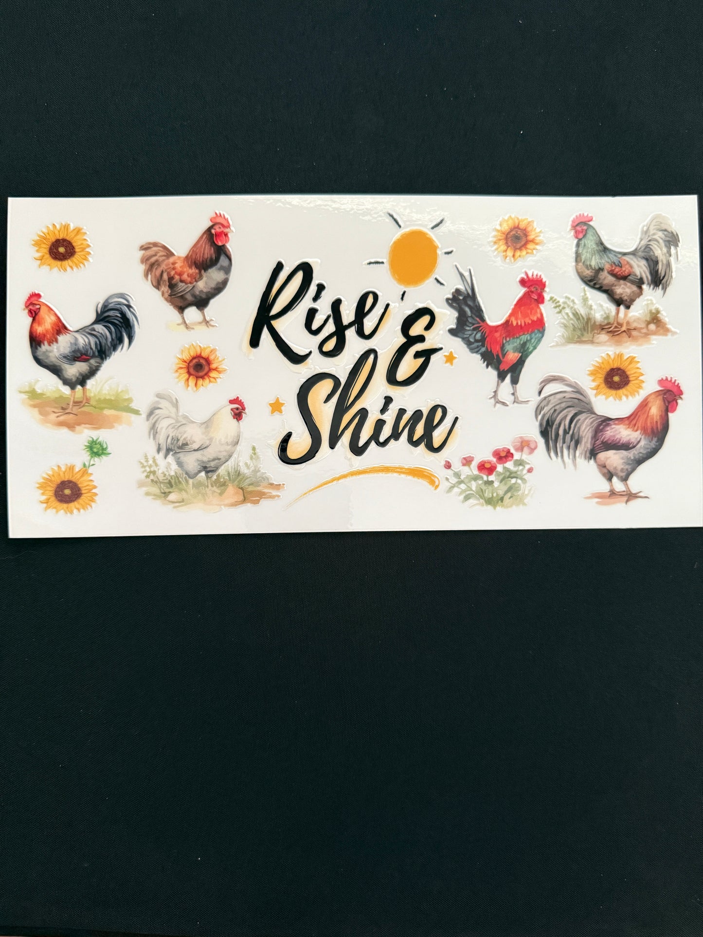 “Rise & Shine” Chicken Themed Wrap