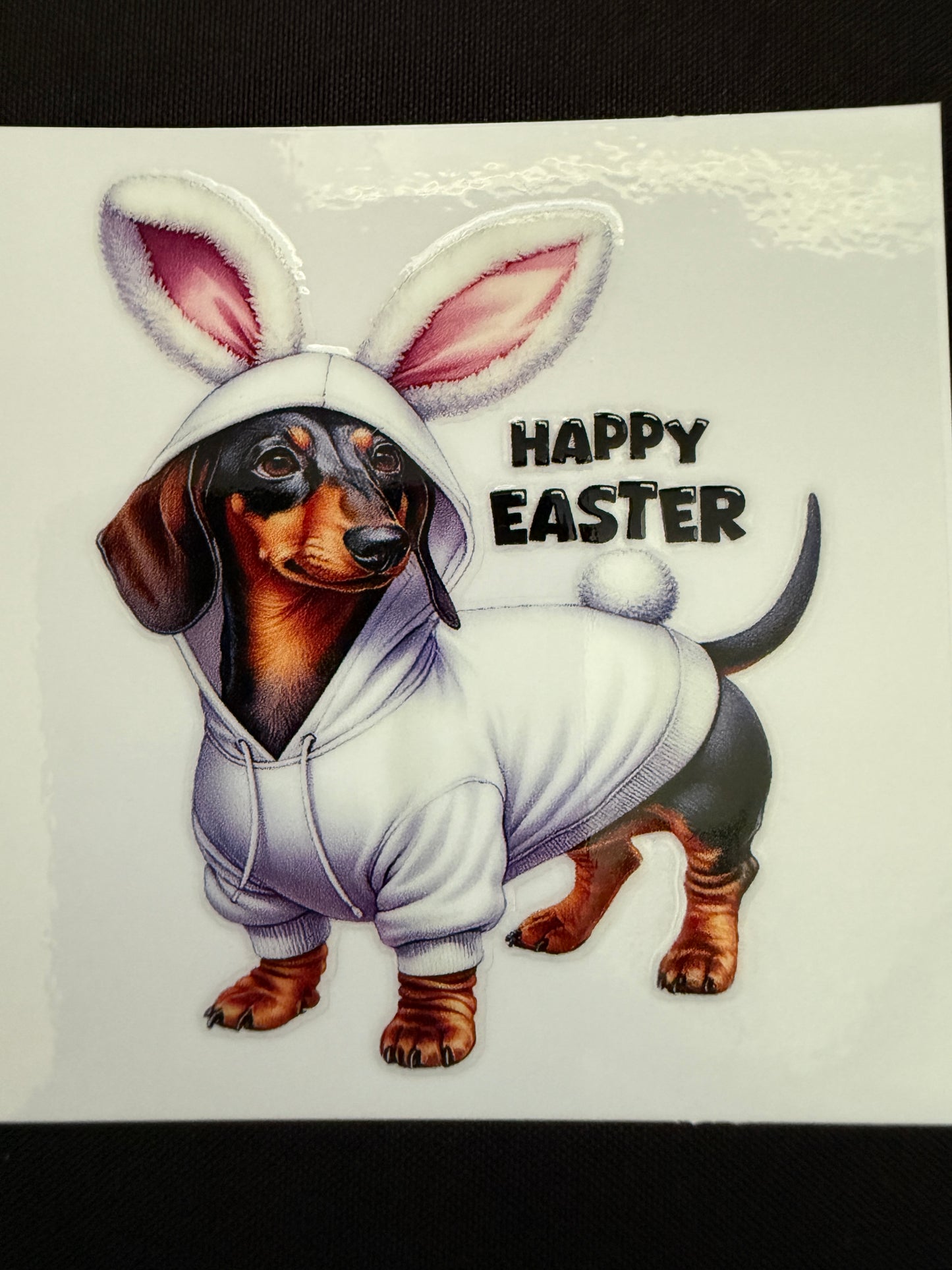 Dachshund “Happy Easter” Decal