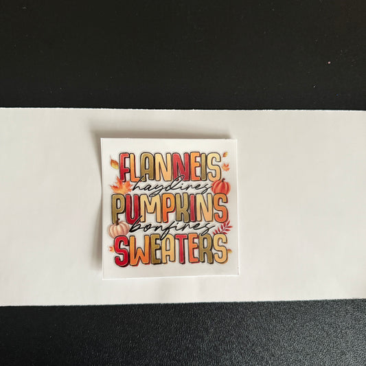 Fall themed decal