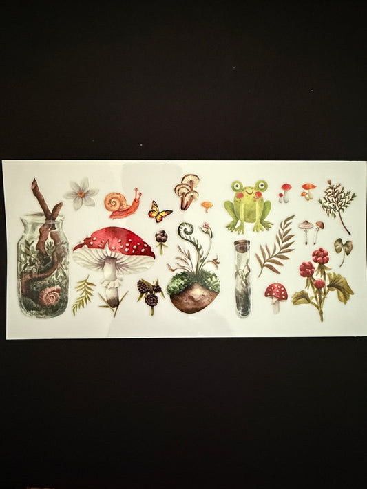 Mushroom & Flowers Themed Wrap