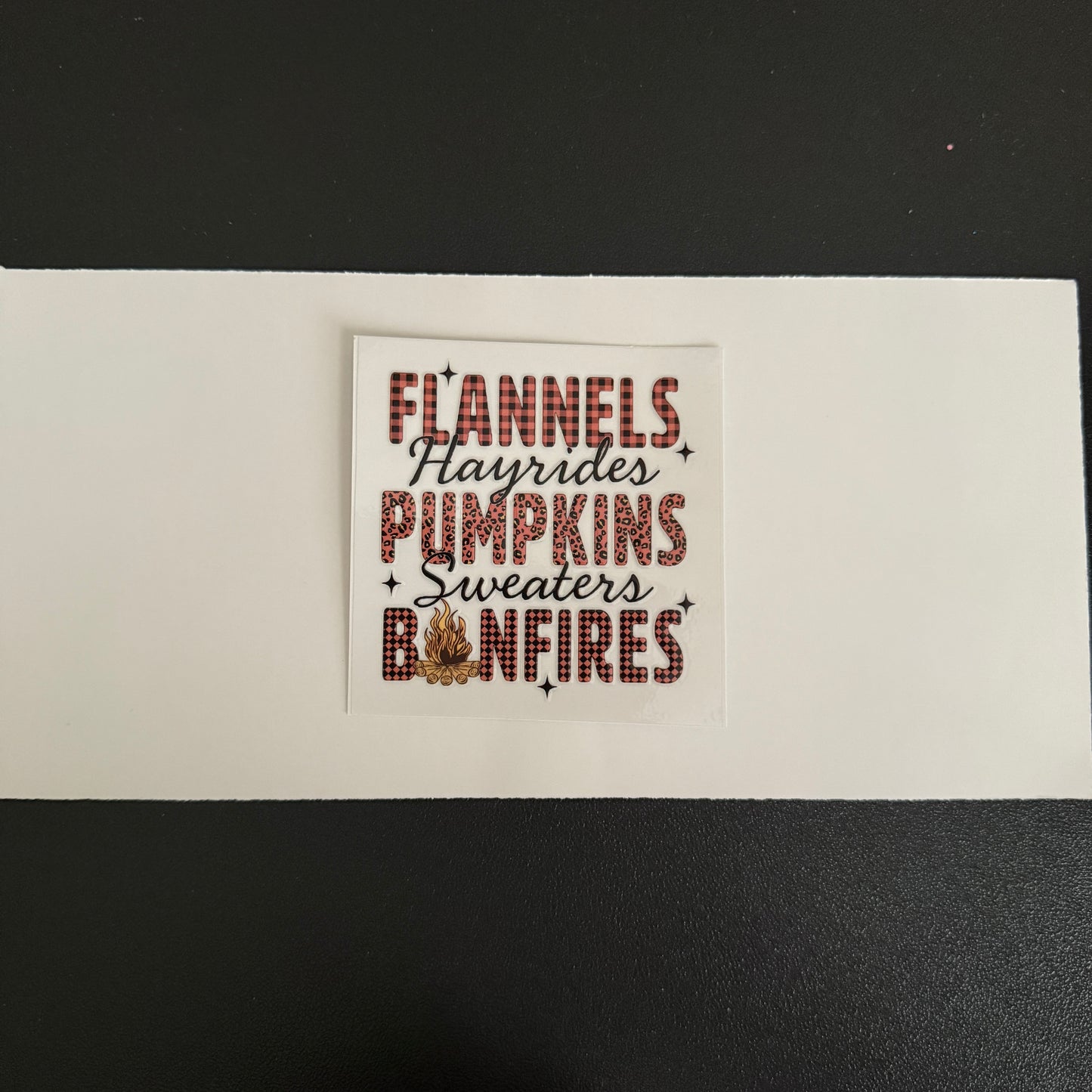 Fall themed decal