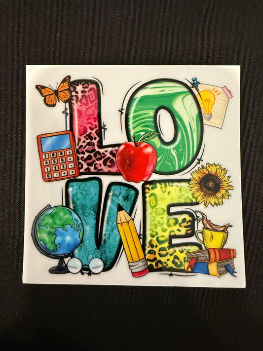 “Love” Teacher Themed Decal