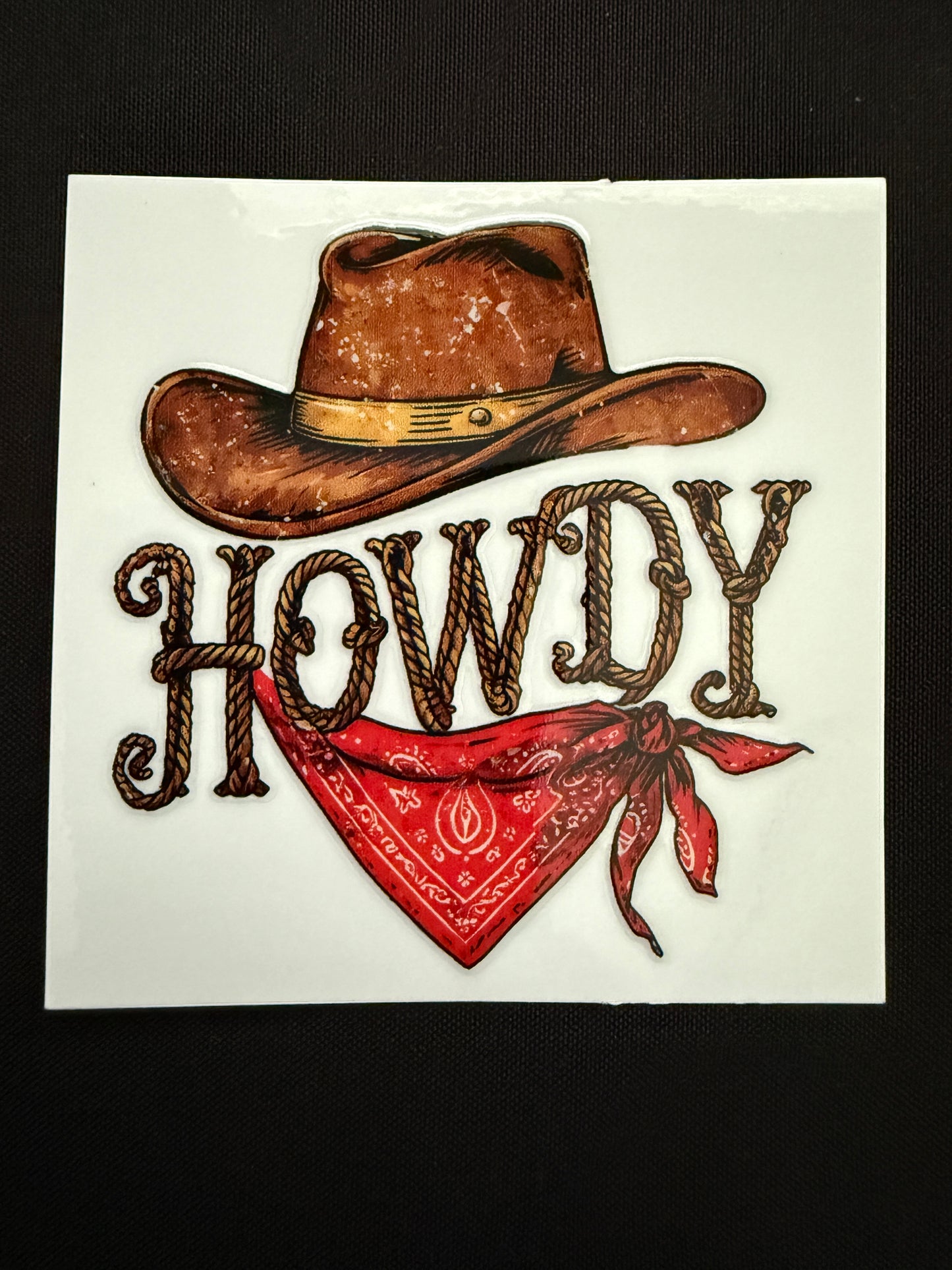 “Howdy” Western Decal