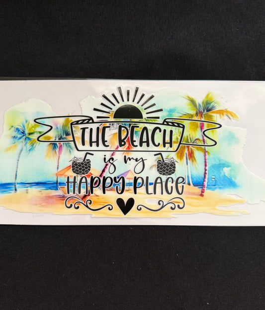 “The Beach Is My Happy Place” Tumbler Wrap