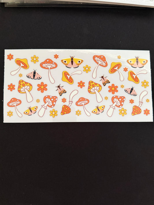 Mushroom & Butterflies Themed Wrap