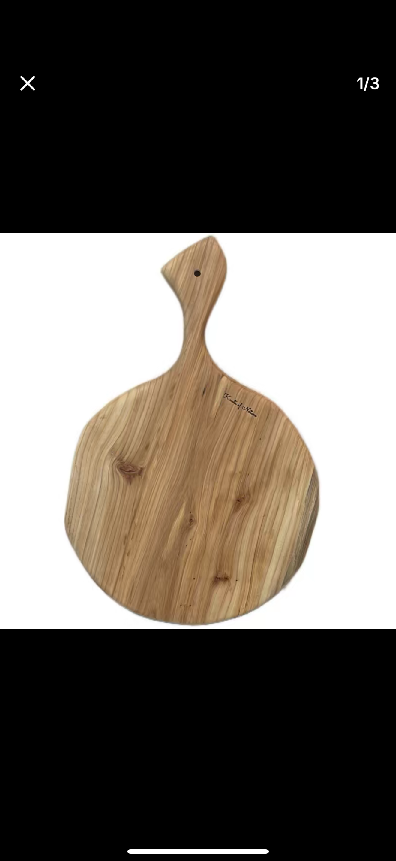Elm wood cutting board with signature handle 22.5”Lx15”W