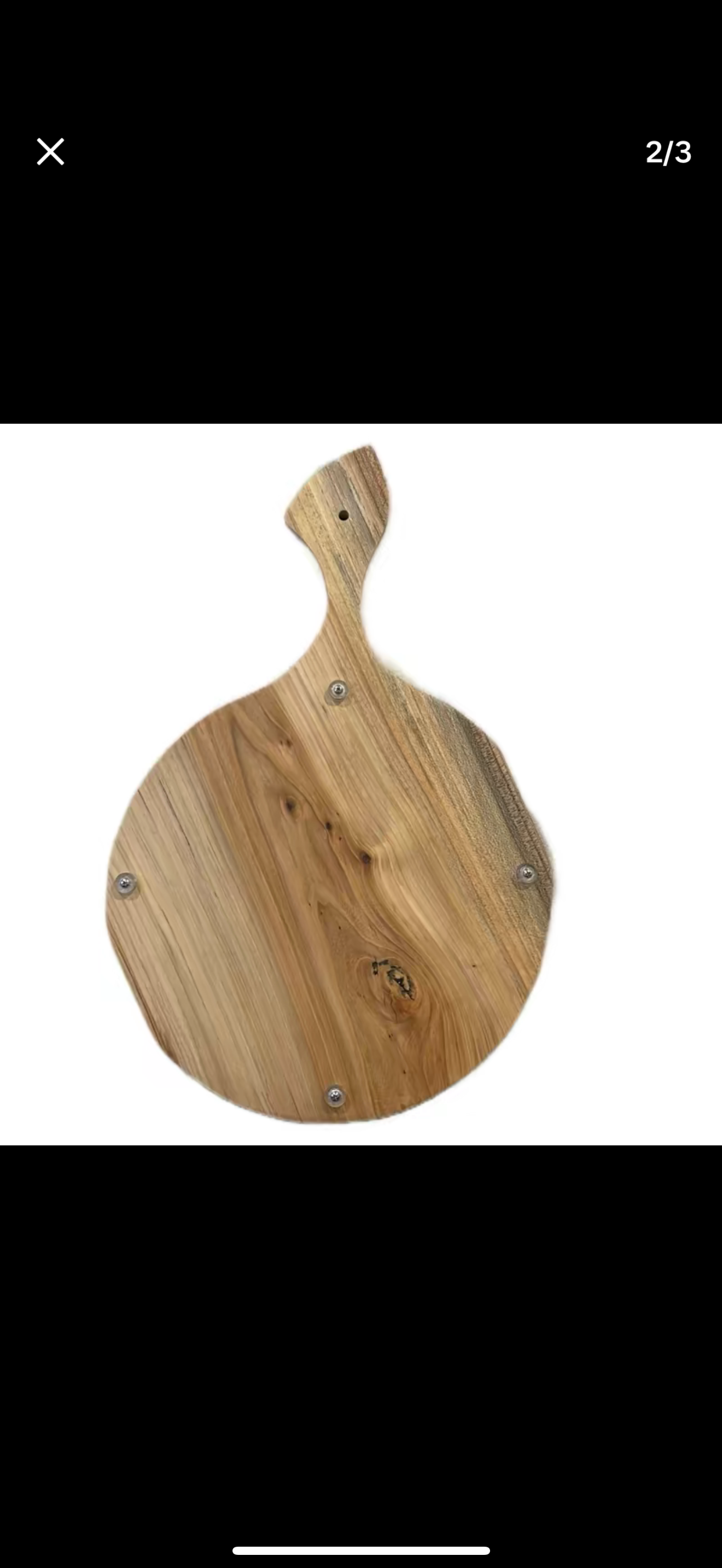 Elm wood cutting board with signature handle 23”Lx15”W