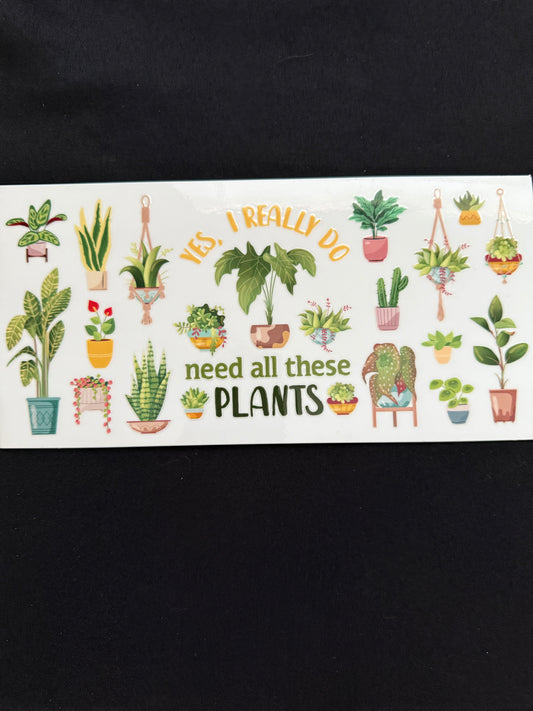 Plant Theme Tumbler Wrap