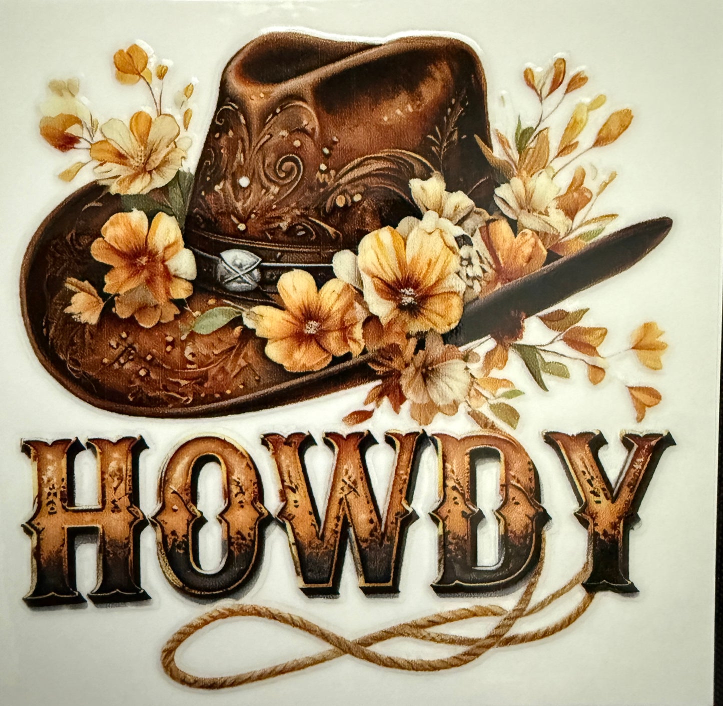 “Howdy” Western Decal