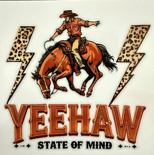“Yeehaw State Of Mind” Western Decal