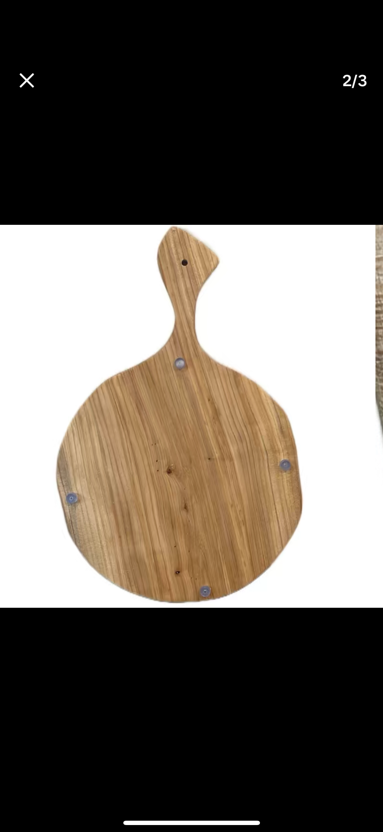 Elm wood cutting board with signature handle 22.5”Lx15”W