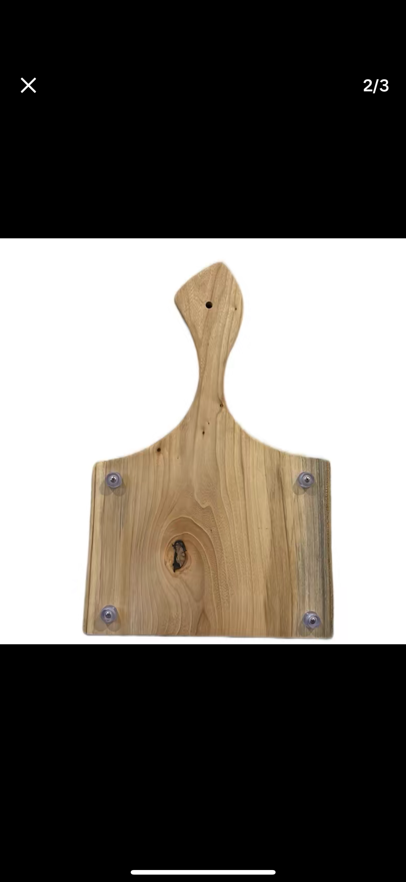 Elm wood cutting board with signature handle 20”Lx13”W