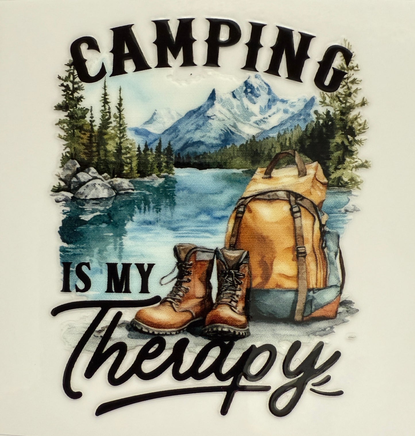 “Camping Is My Therapy” Decal