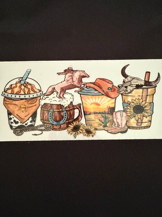 Coffee, Western Themed Wrap