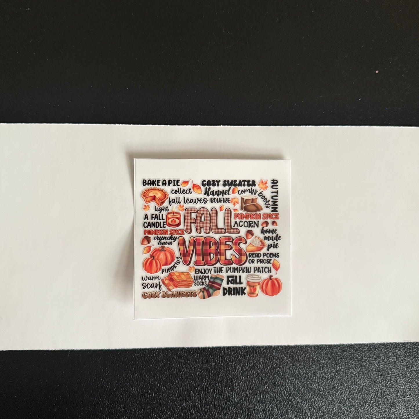 Fall themed decal