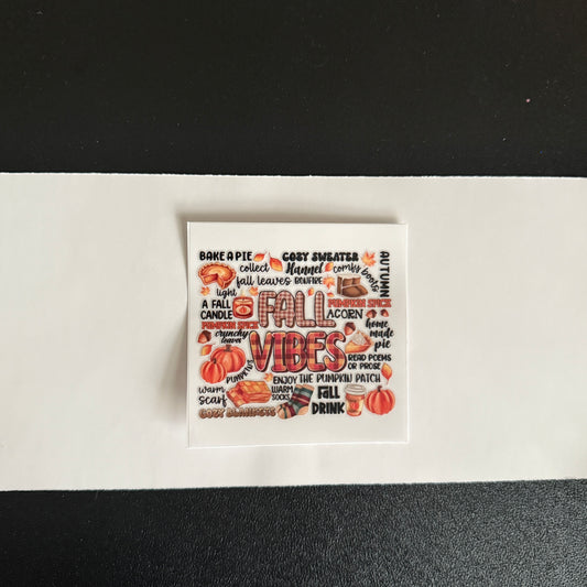 Fall themed decal