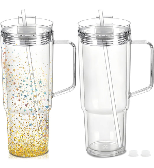 40oz Acrylic Snow Globe Tumbler
