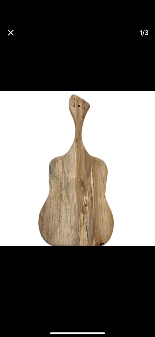 Elm Wood Cutting Board with signature handle 30Lx14W