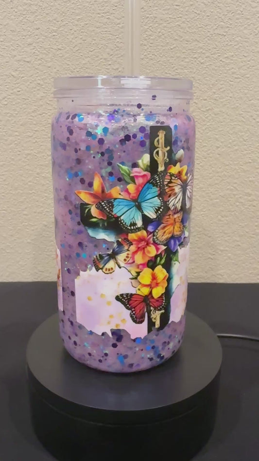 16oz Premade Glitter Tumbler